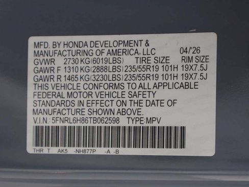 New 2026 Honda Odyssey Touring image 22