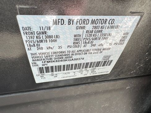 Used 2019 Ford Explorer XLT w/ Equipment Group 202A AWD/4WD image 27