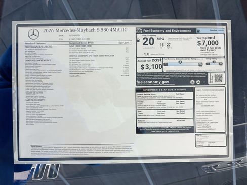 New 2026 Mercedes-Benz Maybach S 580 4MATIC image 31