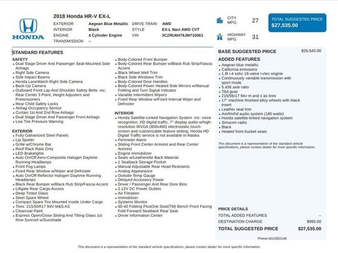 Used 2018 Honda HR-V EX-L image 6