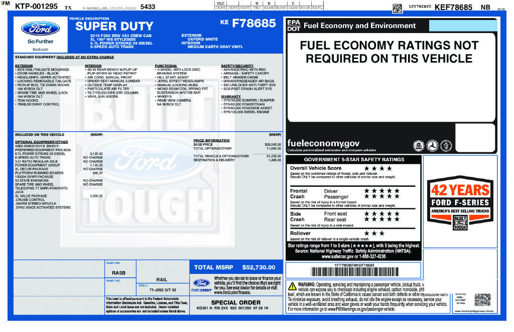 Used 2019 Ford F250 XL w/ Power Equipment Group AWD/4WD image 5
