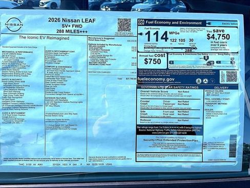 New 2026 Nissan Leaf SV+ image 13