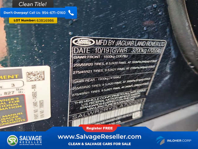 Used 2020 Land Rover Range Rover Sport HSE AWD/4WD image 17