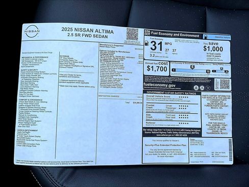 New 2025 Nissan Altima 2.5 SR image 21