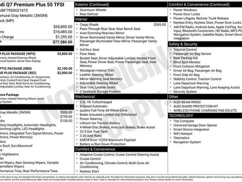 Certified 2025 Audi Q7 3.0T Premium Plus w/ Premium Plus Package image 3