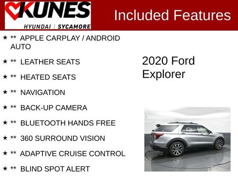 Used 2020 Ford Explorer ST w/ Premium Technology Package AWD/4WD image 2