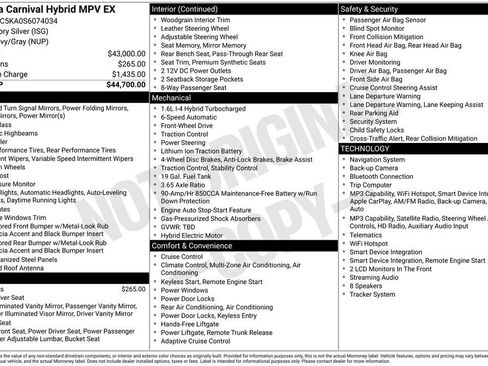 Used 2025 Kia Carnival EX FWD image 5