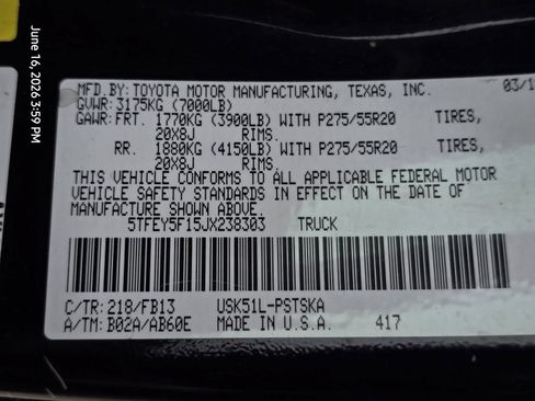 Used 2018 Toyota Tundra SR5 w/ TRD Sport Package RWD image 32