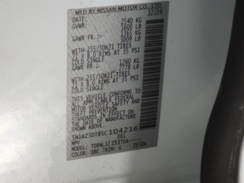 Used 2025 Nissan Murano Platinum w/ Cargo Package image 41