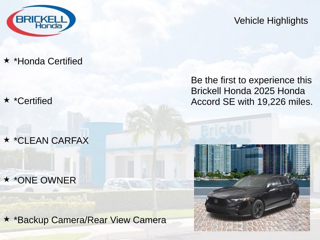 Certified 2025 Honda Accord SE image 9
