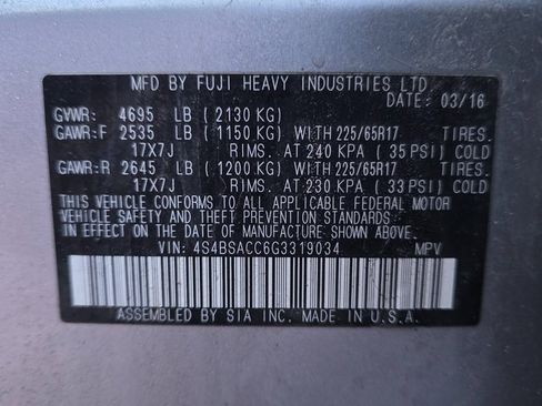 Used 2016 Subaru Outback 2.5i Premium image 3