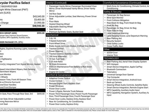 New 2027 Chrysler Pacifica Select w/ Family Tech Group FWD image 26