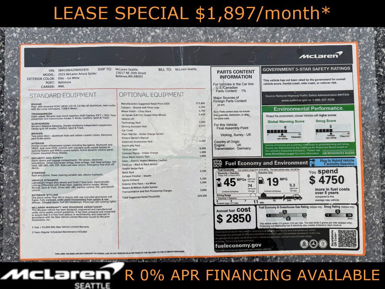 Used 2025 McLaren Artura Spider RWD image 51