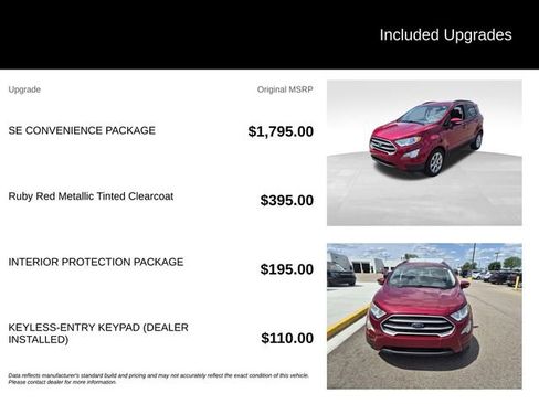 Used 2019 Ford EcoSport SE w/ SE Convenience Package FWD image 8