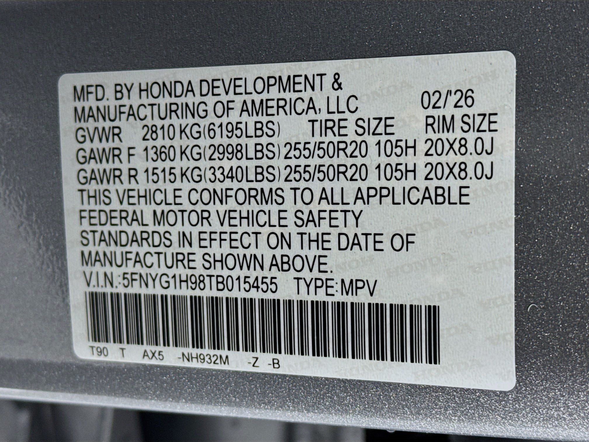 New 2026 Honda Pilot Black Edition image 34