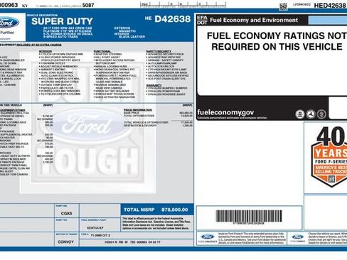 Used 2017 Ford F350 Platinum w/ Platinum Ultimate Package AWD/4WD image 30