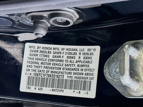 Used 2019 Honda Civic EX-L image 12