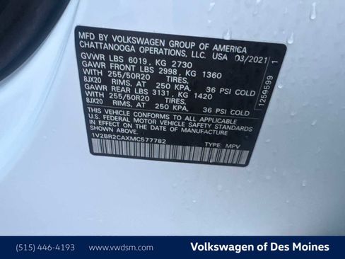 Used 2021 Volkswagen Atlas SEL image 22