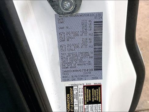 Certified 2024 Nissan Frontier SV w/ SV Convenience Package image 13