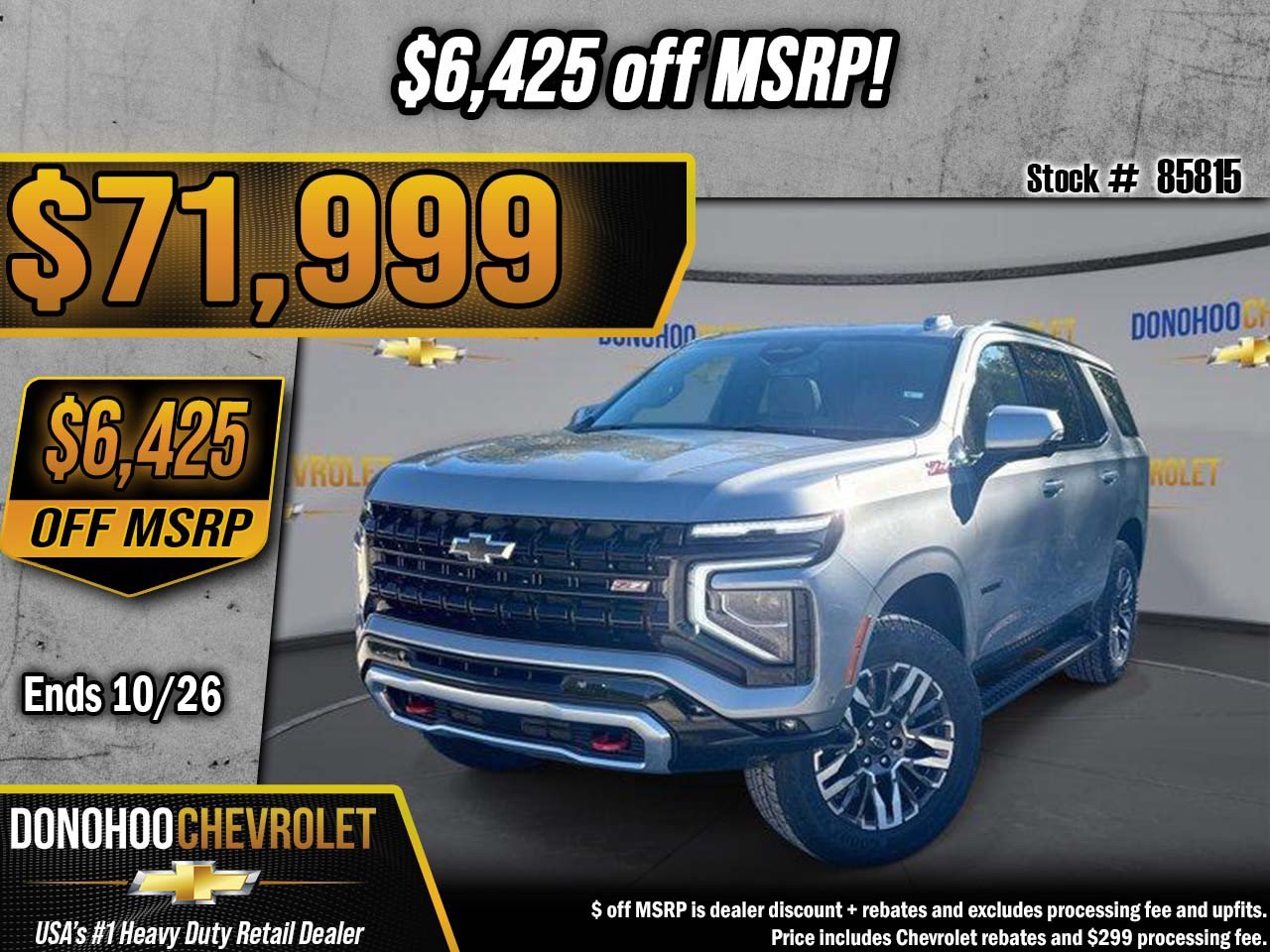 New 2027 Chevrolet Tahoe Z71 w/ Comfort Package AWD/4WD image 1