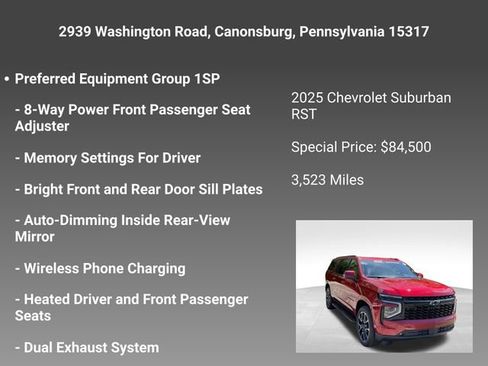 Certified 2025 Chevrolet Suburban RST AWD/4WD image 6