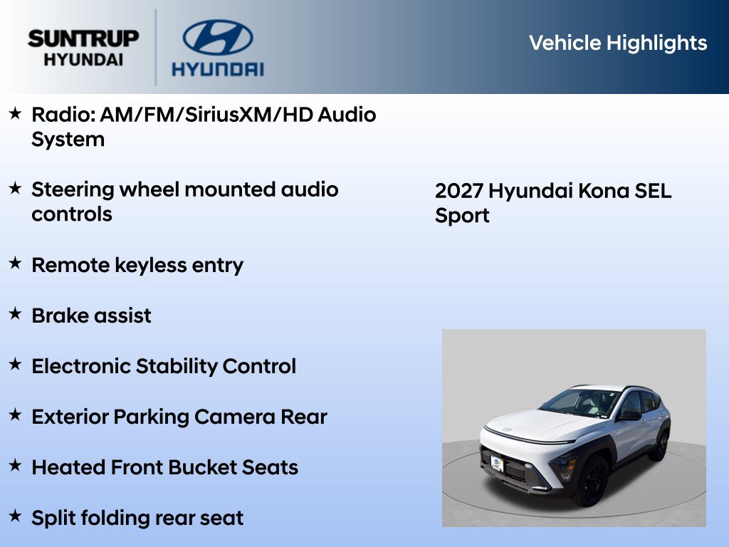 New 2027 Hyundai Kona SEL Sport AWD/4WD image 7