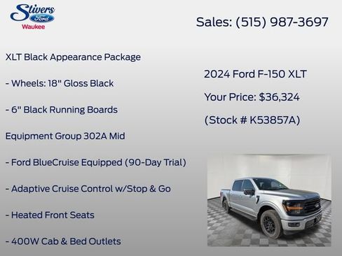Used 2024 Ford F150 XLT w/ Equipment Group 302A MID AWD/4WD image 16