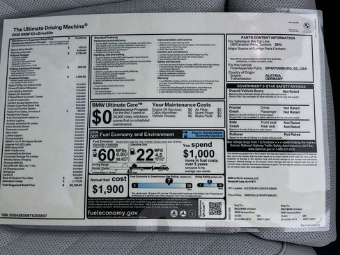 New 2026 BMW X5 xDrive50e w/ M Sport Package AWD/4WD image 48