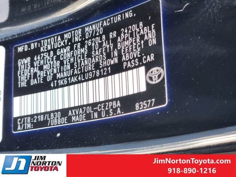 Used 2020 Toyota Camry XSE FWD image 34