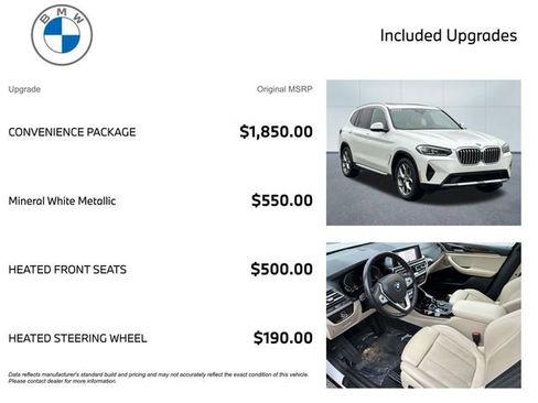 Used 2022 BMW X3 xDrive30i w/ Convenience Package image 3
