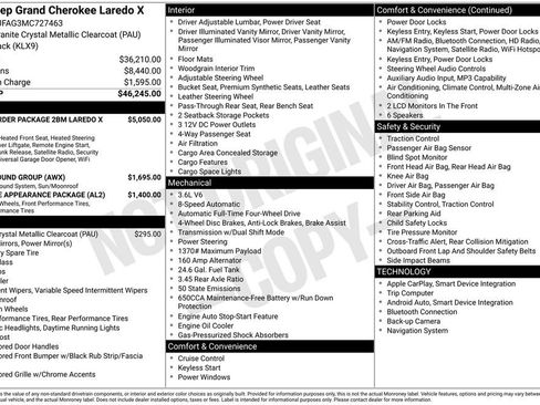 Certified 2021 Jeep Grand Cherokee Laredo X image 25