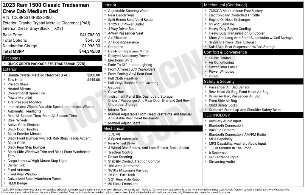 Used 2023 RAM 1500 Tradesman RWD image 13