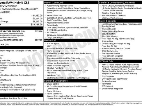 Used 2021 Toyota RAV4 XSE w/ XSE Grade Weather Package AWD/4WD image 35