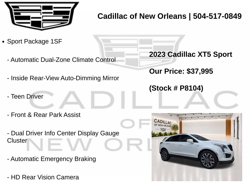 Used 2023 Cadillac XT5 Sportv w/ Technology Package AWD/4WD image 7