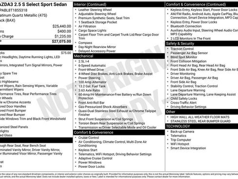 New 2026 MAZDA MAZDA3 s Sport image 24
