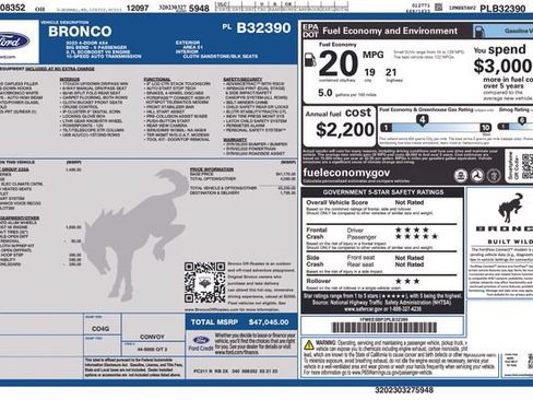Certified 2023 Ford Bronco Big Bend AWD/4WD image 52
