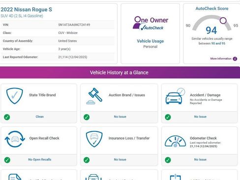 Used 2022 Nissan Rogue S image 3