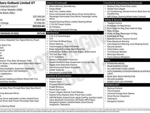 Used 2021 Subaru Outback Limited XT w/ Popular Package #2 image 13