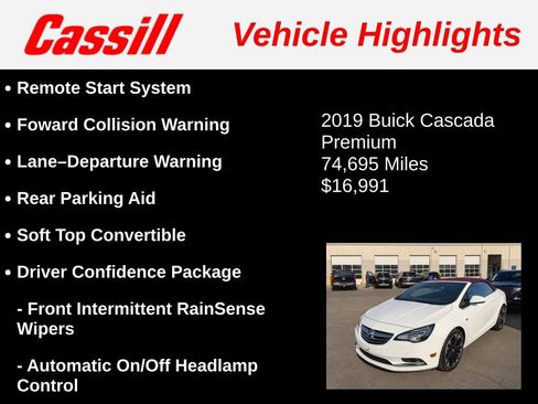 Used 2019 Buick Cascada Premium FWD image 3
