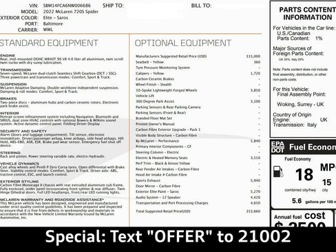 Used 2022 McLaren 720S Performance image 12