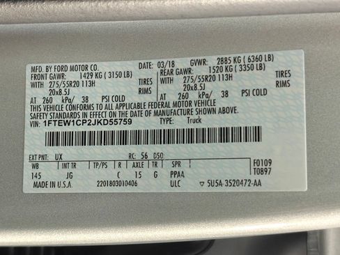 Used 2018 Ford F150 XL w/ Equipment Group 101A Mid RWD image 53