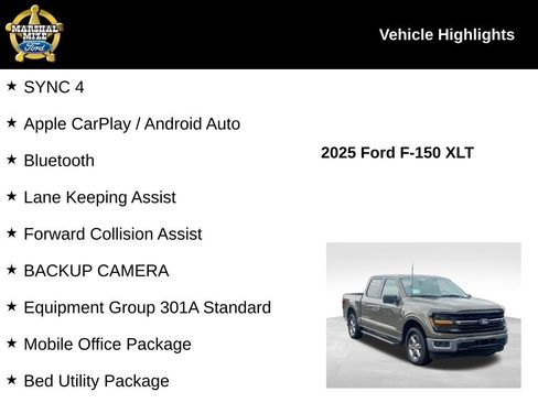 Used 2025 Ford F150 XLT w/ Equipment Group 301A Standard image 2