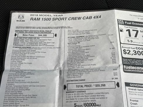 Used 2018 RAM 1500 Sport w/ Hydro Blue Sport Package image 41