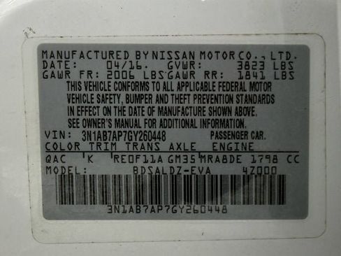 Used 2016 Nissan Sentra SV w/ Style Package FWD image 14