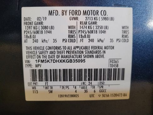 Used 2019 Ford Explorer XLT w/ Equipment Group 202A FWD image 33