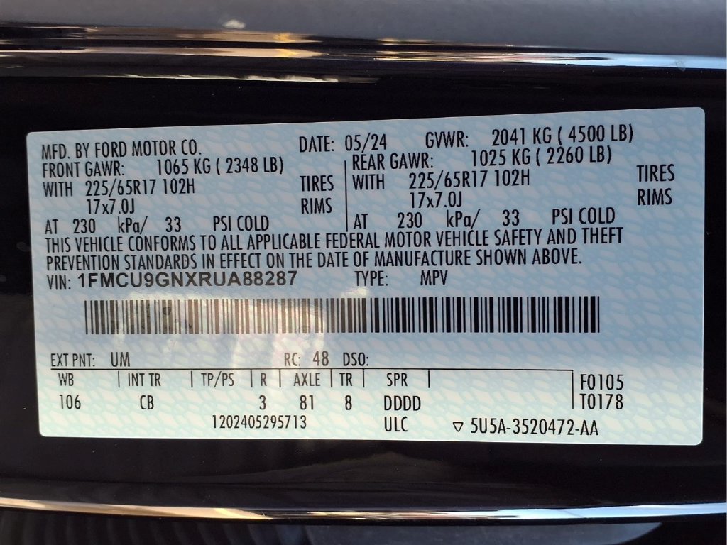 Used 2024 Ford Escape Active AWD/4WD image 24