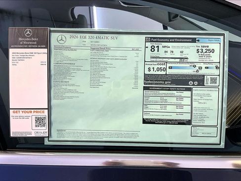 New 2026 Mercedes-Benz EQE 320 4MATIC SUV image 16