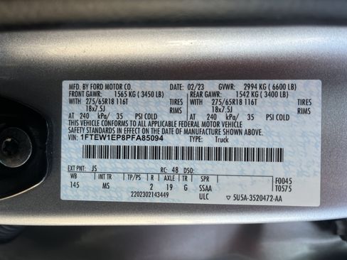Used 2023 Ford F150 XLT w/ Equipment Group 302A High AWD/4WD image 9