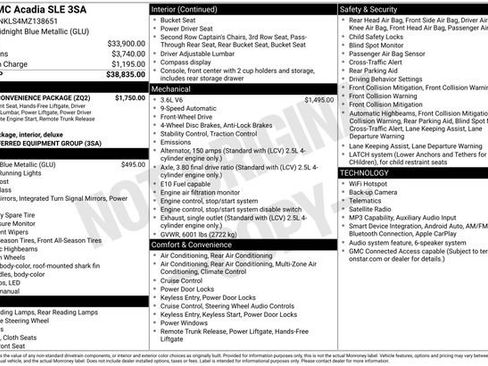 Used 2021 GMC Acadia SLE w/ Driver Convenience Package FWD image 36