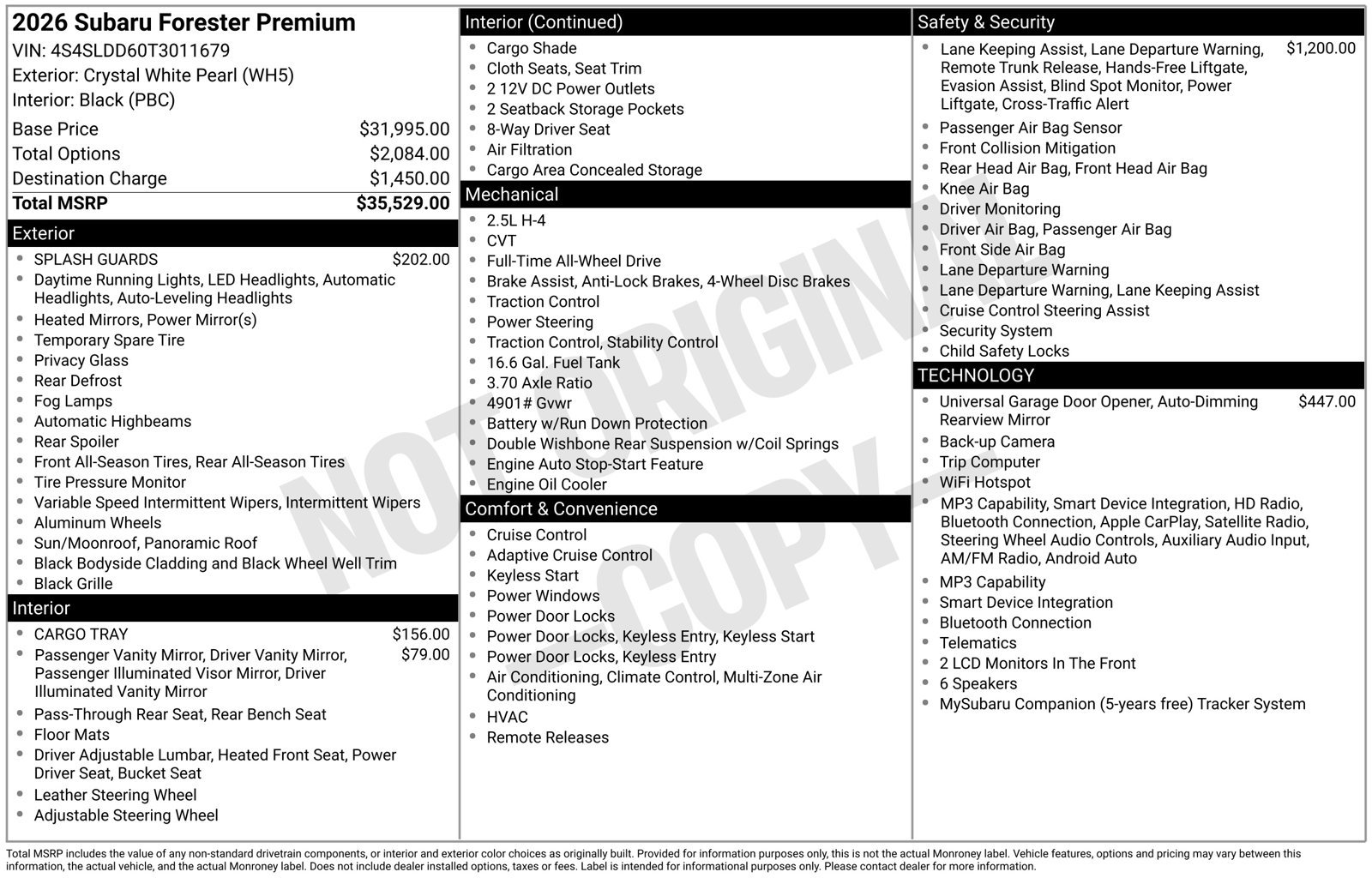 Certified 2026 Subaru Forester Premium AWD/4WD image 33